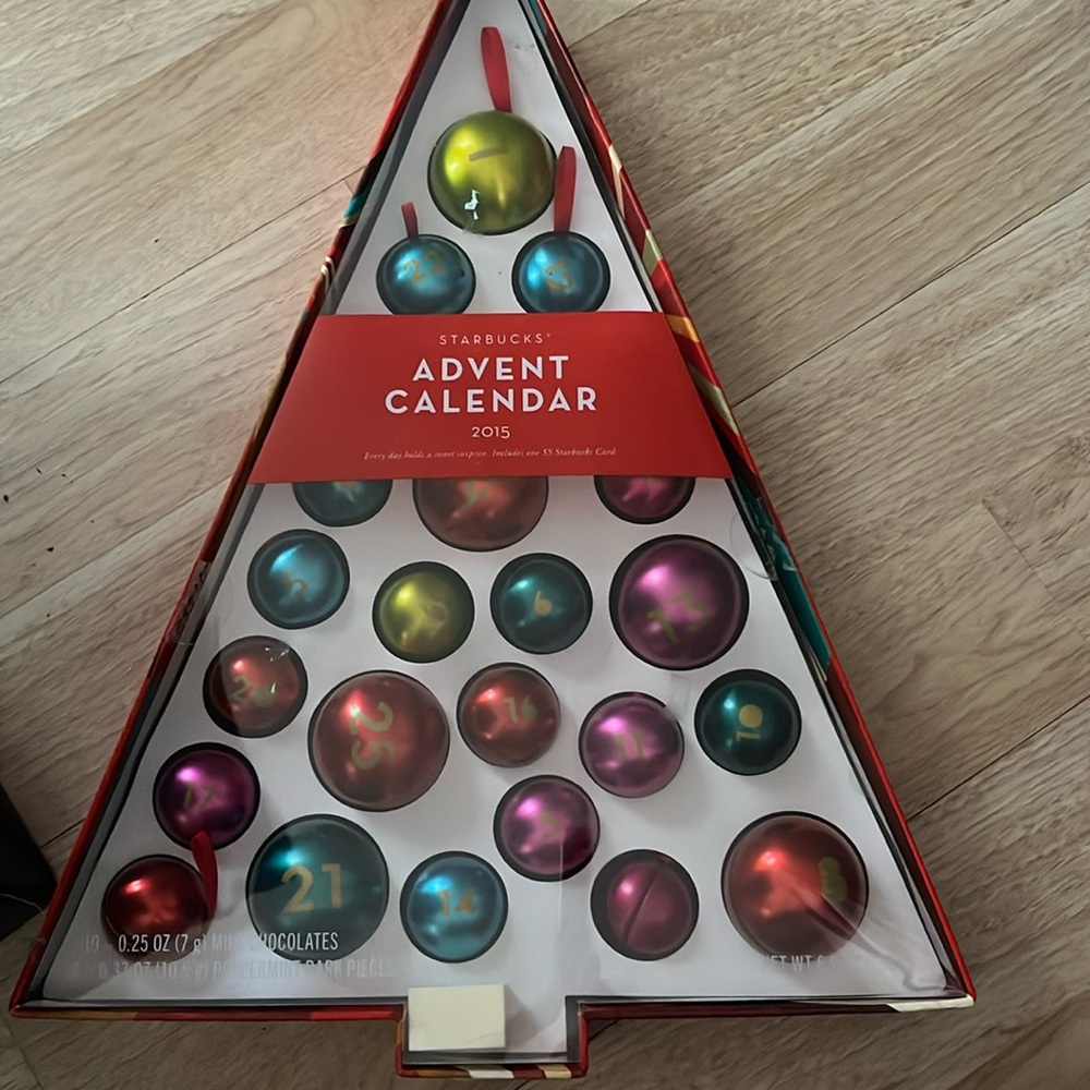 COPY - Starbucks 2015 Christmas Ornament Advent  Calendar  Fillable Balls